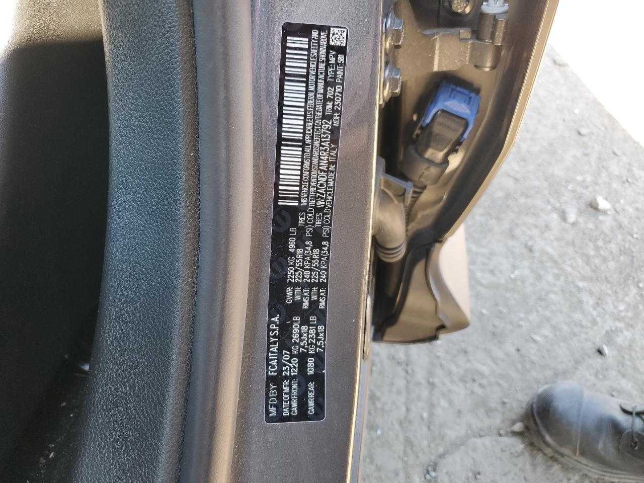 2024 DODGE HORNET GT VIN:ZACNDFAN4R3A13792