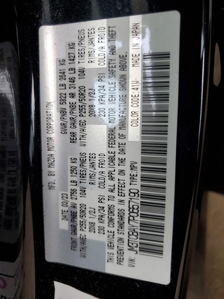 2023 MAZDA CX-9 TOURING PLUS VIN:JM3TCBAY7P0657190