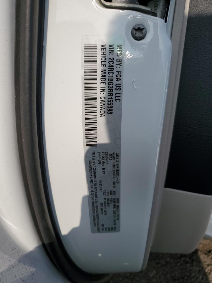 2024 CHRYSLER PACIFICA TOURING L VIN:2C4RC1BG3RR155398