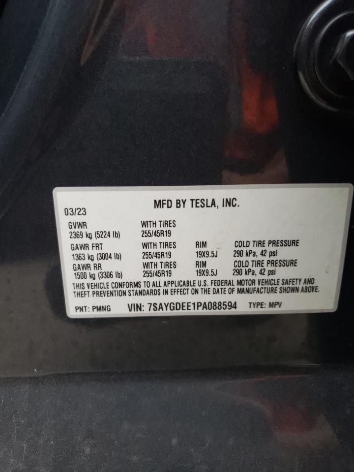 2023 TESLA MODEL Y VIN:7SAYGDEE1PA088594