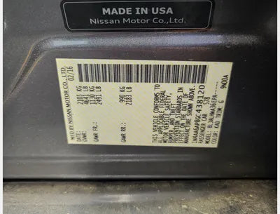 2016 Nissan Maxima 1N4AA6AP8GC438120 VIN:1N4AA6AP8GC438120