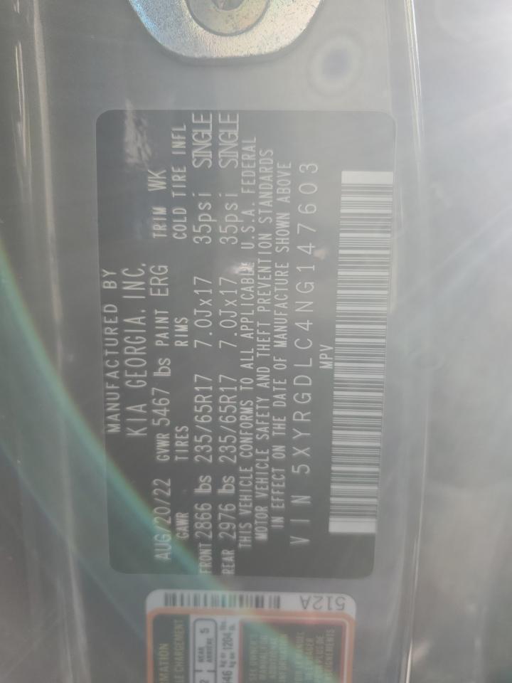 2022 KIA SORENTO LX VIN:JN8AF5MRXCT108643