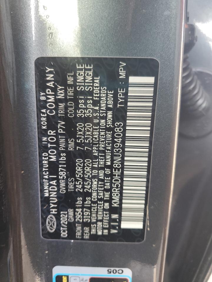 2022 HYUNDAI PALISADE LIMITED VIN:KM8R5DHE8NU394083