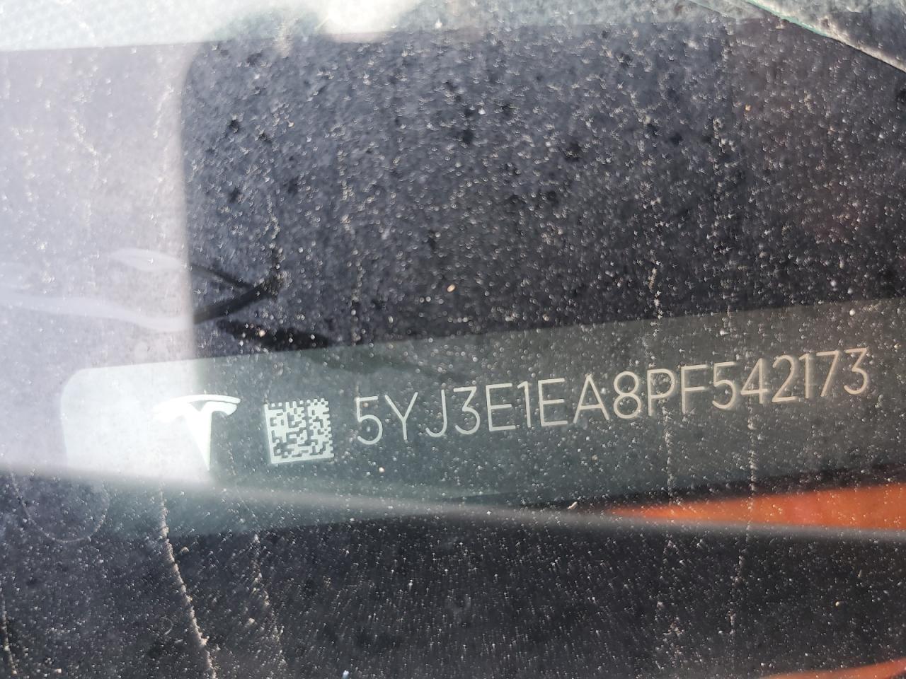 2023 TESLA MODEL 3 VIN:5YJ3E1EA8PF542173