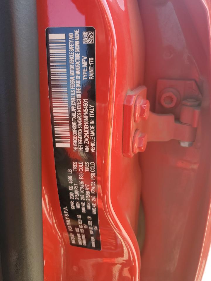 2022 JEEP RENEGADE LATITUDE VIN:ZACNJDB18NPN54501