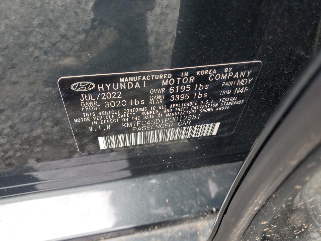 2023 GENESIS G90 VIN:KMTFC4SD1PU012851