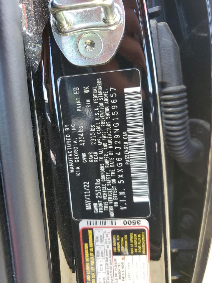 2022 KIA K5 GT LINE VIN:5XXG64J29NG159657