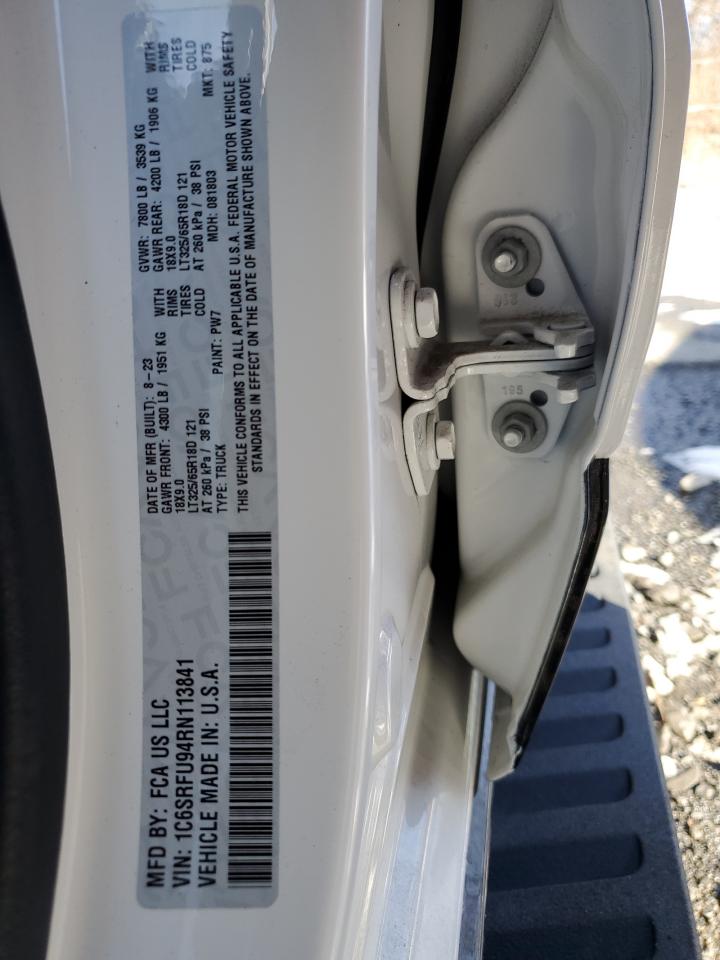 2024 RAM 1500 TRX VIN:1C6SRFU94RN113841