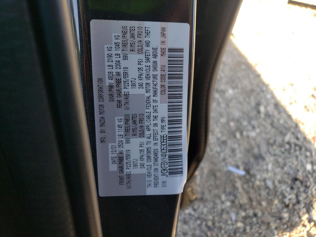 2022 MAZDA CX-5 SIGNATURE VIN:JM3KFBXY4N0530565