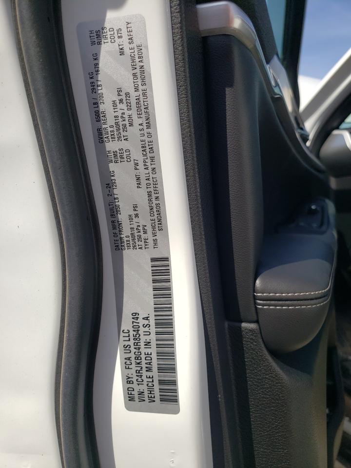 2024 JEEP GRAND CHEROKEE L LIMITED VIN:1C4RJKBG4R8540749