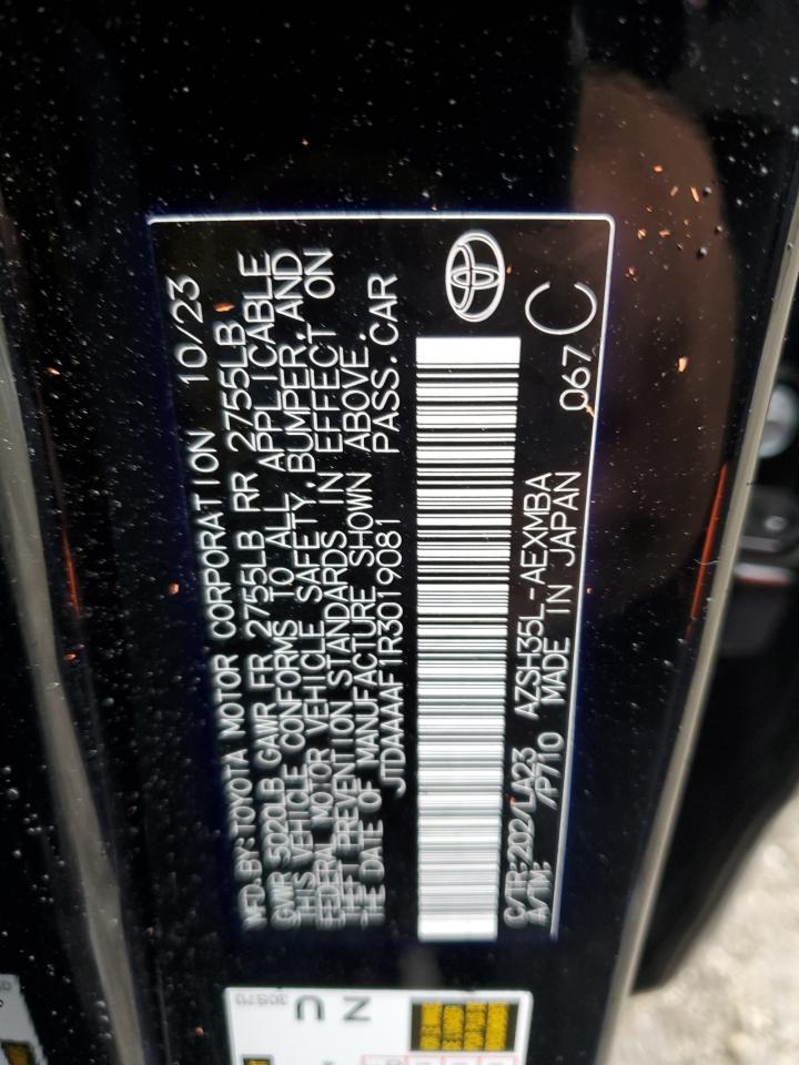 2024 TOYOTA CROWN XLE VIN:JTDAAAAF1R3019081