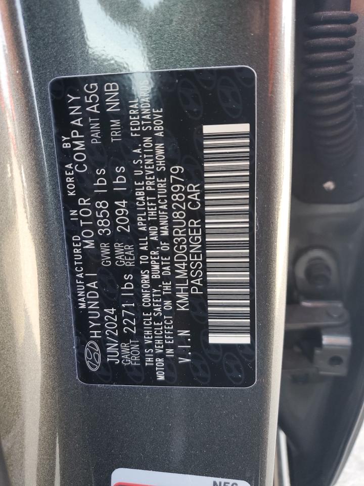 2024 HYUNDAI ELANTRA SEL VIN:KMHLM4DG3RU828979