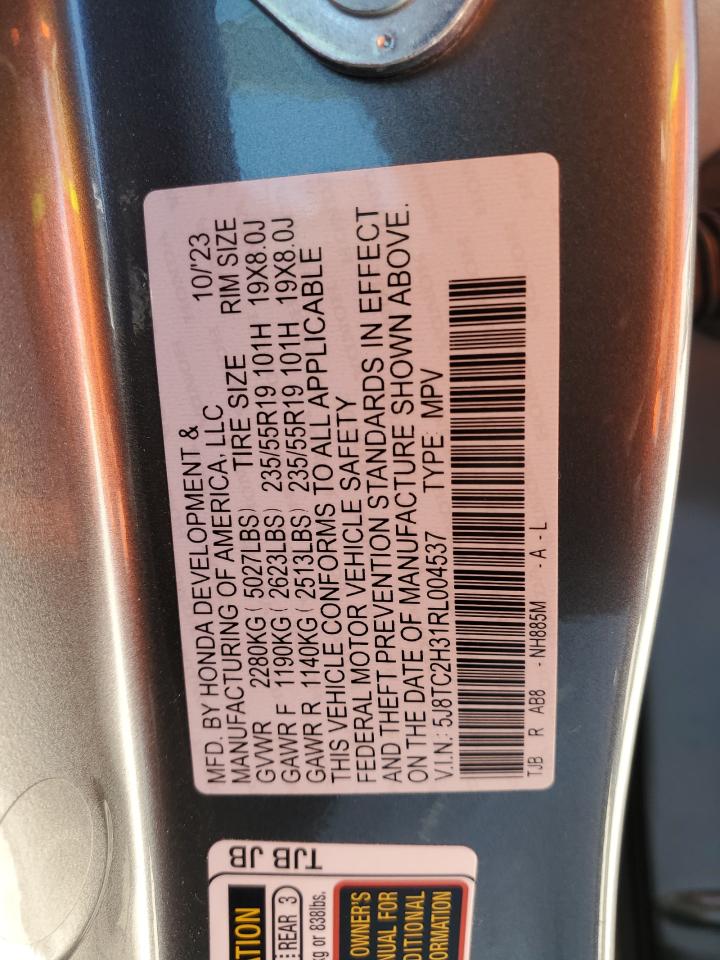 2024 ACURA RDX VIN:5J8TC2H31RL004537