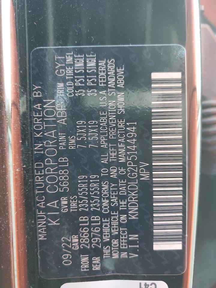 2023 KIA SORENTO SXP VIN:KNDRKDLG2P5144941