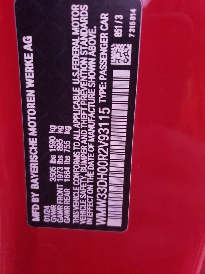 2024 MINI COOPER VIN:WMW33DH00R2V93115