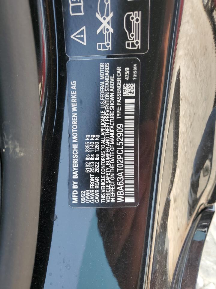 2023 BMW M440XI VIN:WBA63AT02PCL52909