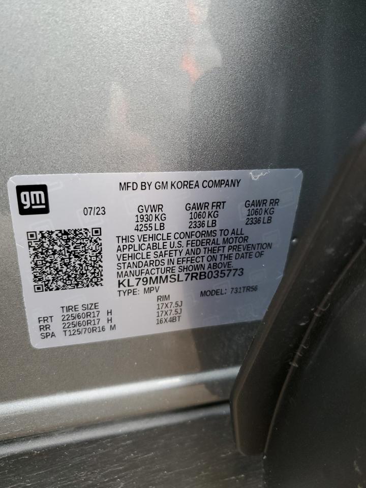 2024 CHEVROLET TRAILBLAZER LS VIN:KL79MMSL7RB035773