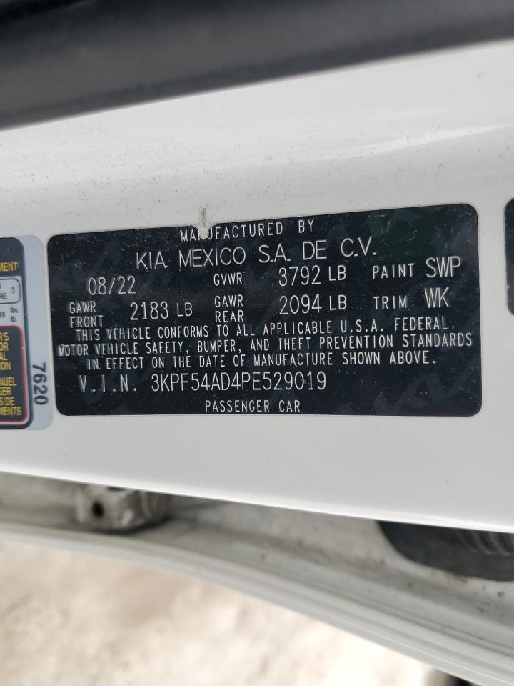 2023 KIA FORTE GT LINE VIN:3KPF54AD4PE529019