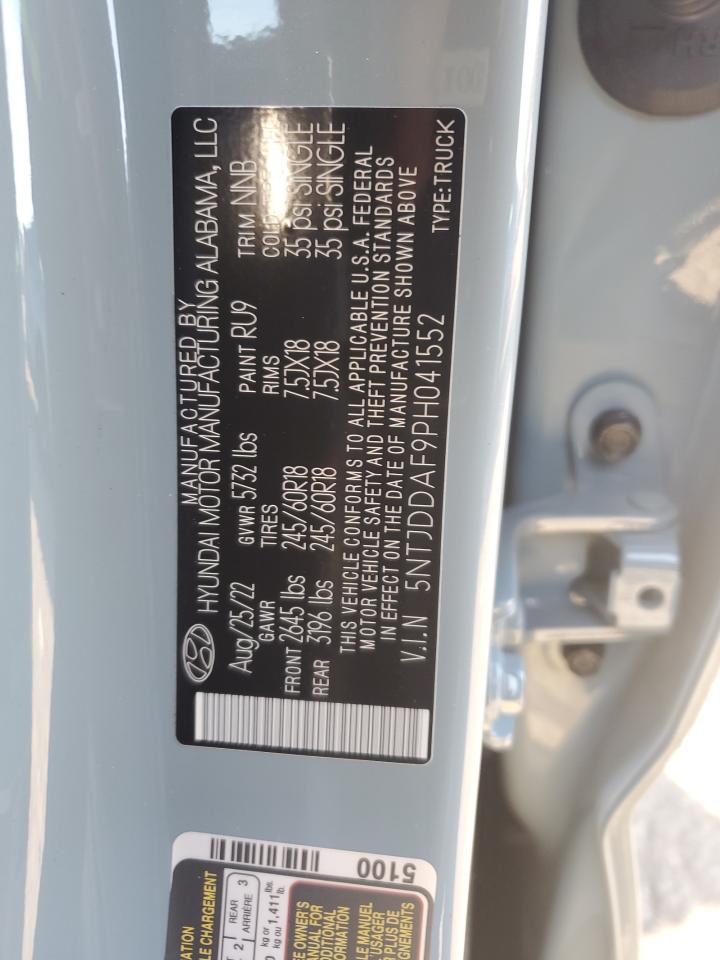 2023 HYUNDAI SANTA CRUZ SEL PREMIUM VIN:1C4AJWAG7GL174978