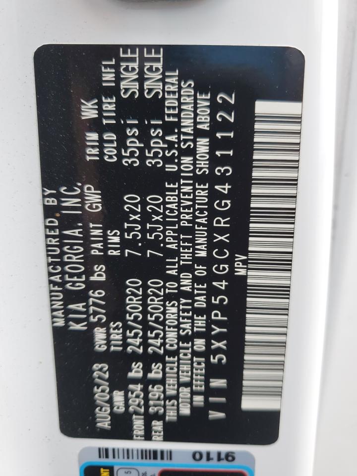 2024 KIA TELLURIDE SX VIN:5XYP54GCXRG431122