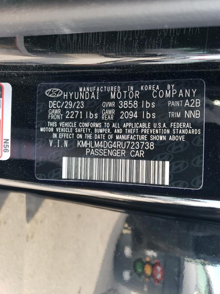 2024 HYUNDAI ELANTRA SEL VIN:KMHLM4DG4RU723738
