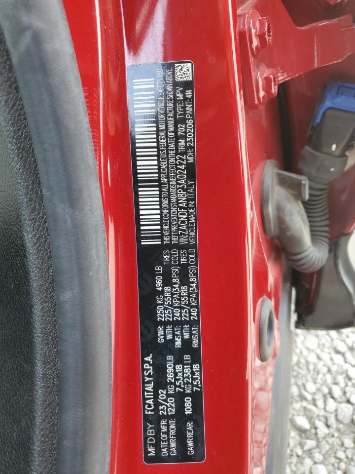 2023 DODGE HORNET GT VIN:ZACNDFAN8P3A02422