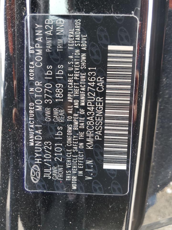 2023 HYUNDAI VENUE SEL VIN:KMHRC8A34PU274631