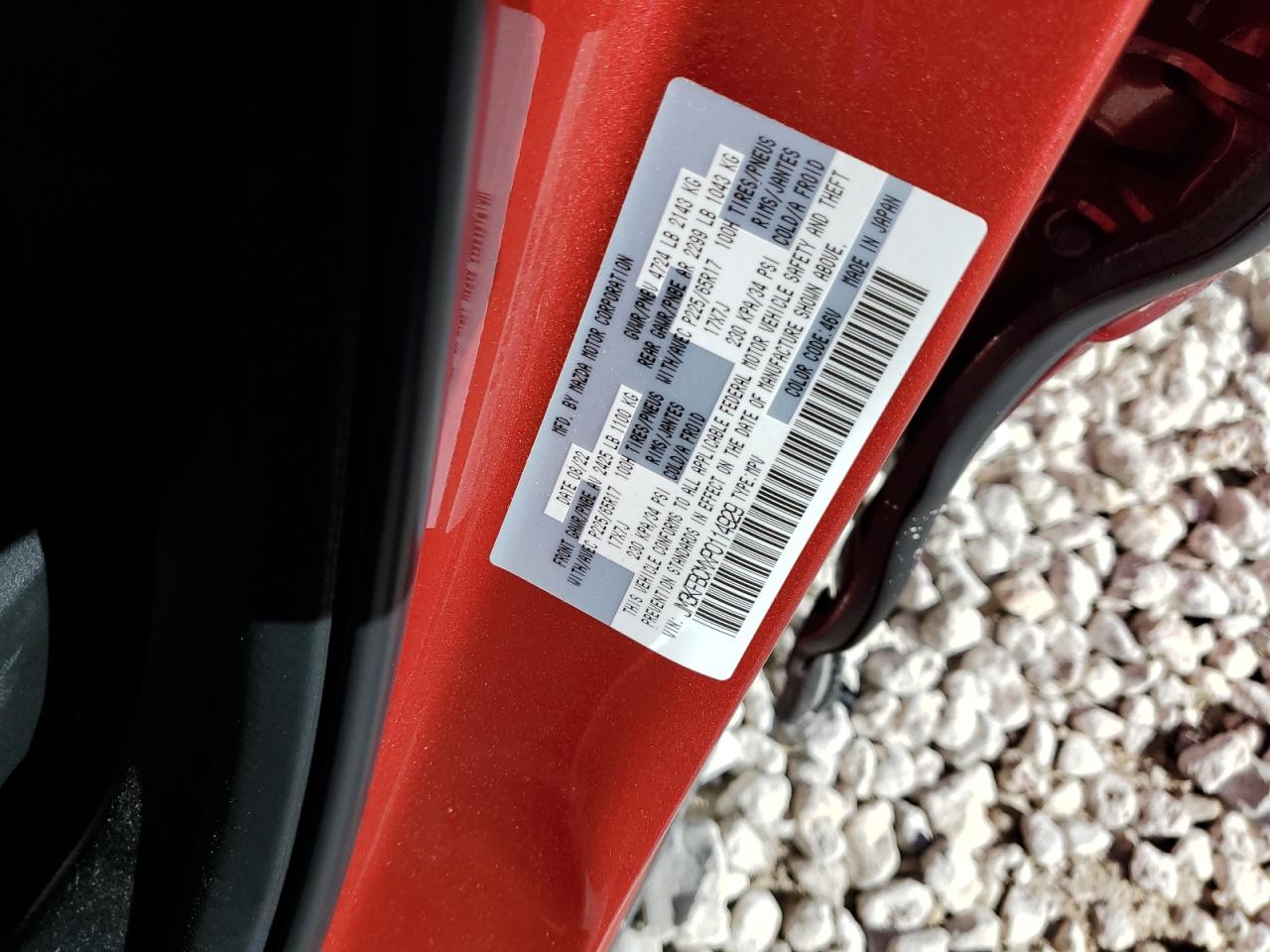 2023 MAZDA CX-5 PREFERRED VIN:JM3KFBCMXP0114929