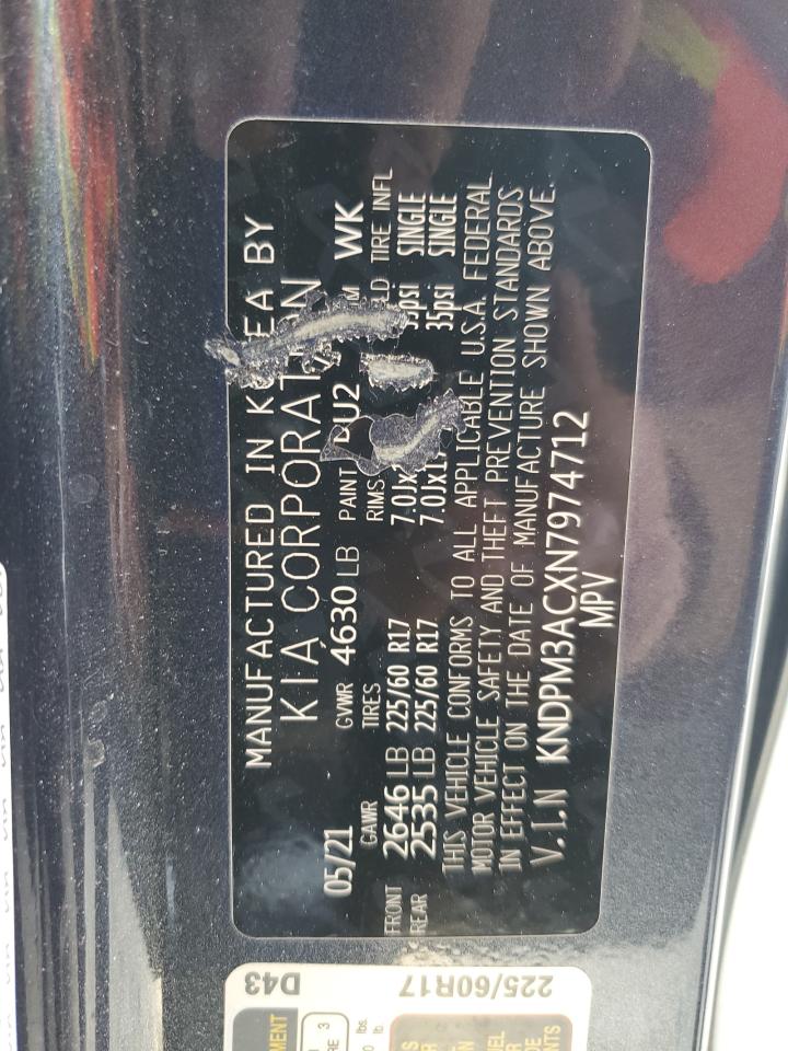2022 KIA SPORTAGE LX VIN:KNDPM3ACXN7974712