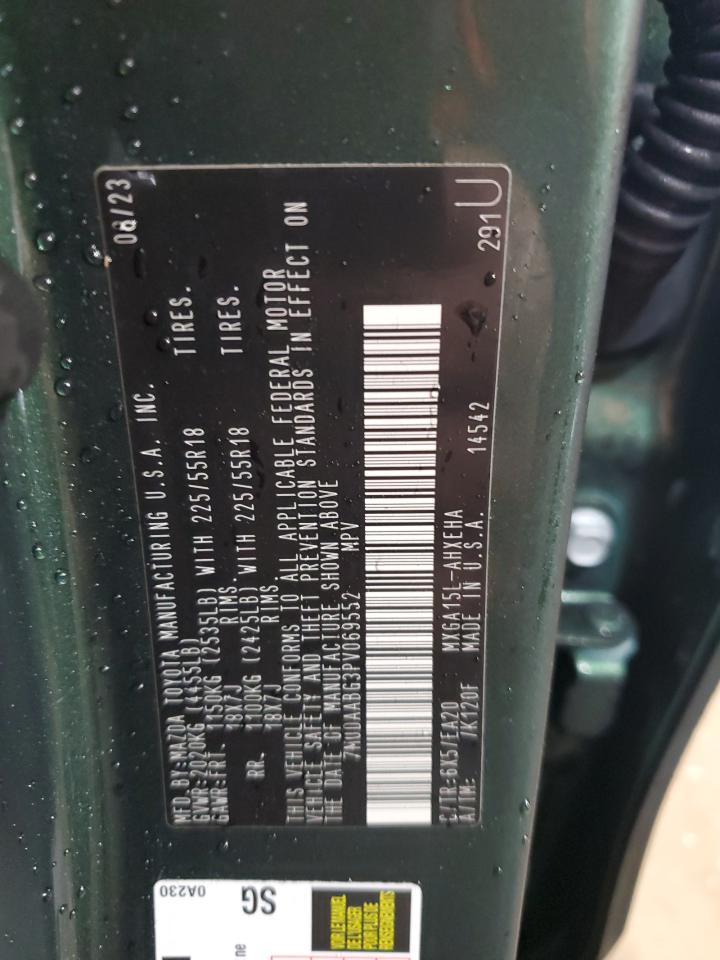 2023 TOYOTA COROLLA CROSS XLE VIN:7MUDAABG3PV069552