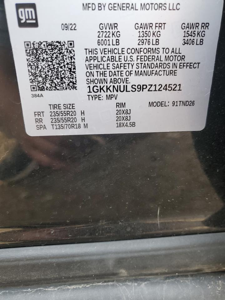 2023 GMC ACADIA SLT VIN:1GKKNULS9PZ124521