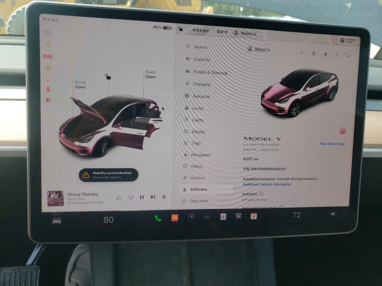 2024 TESLA MODEL Y VIN:7SAYGDEE6RA255311