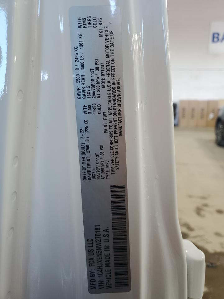 2022 JEEP WRANGLER UNLIMITED SAHARA VIN:WP0AA2A8XNS255297