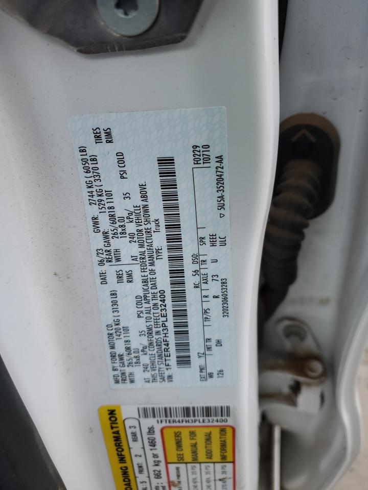 2023 FORD RANGER XL VIN:1FTER4FH3PLE32400