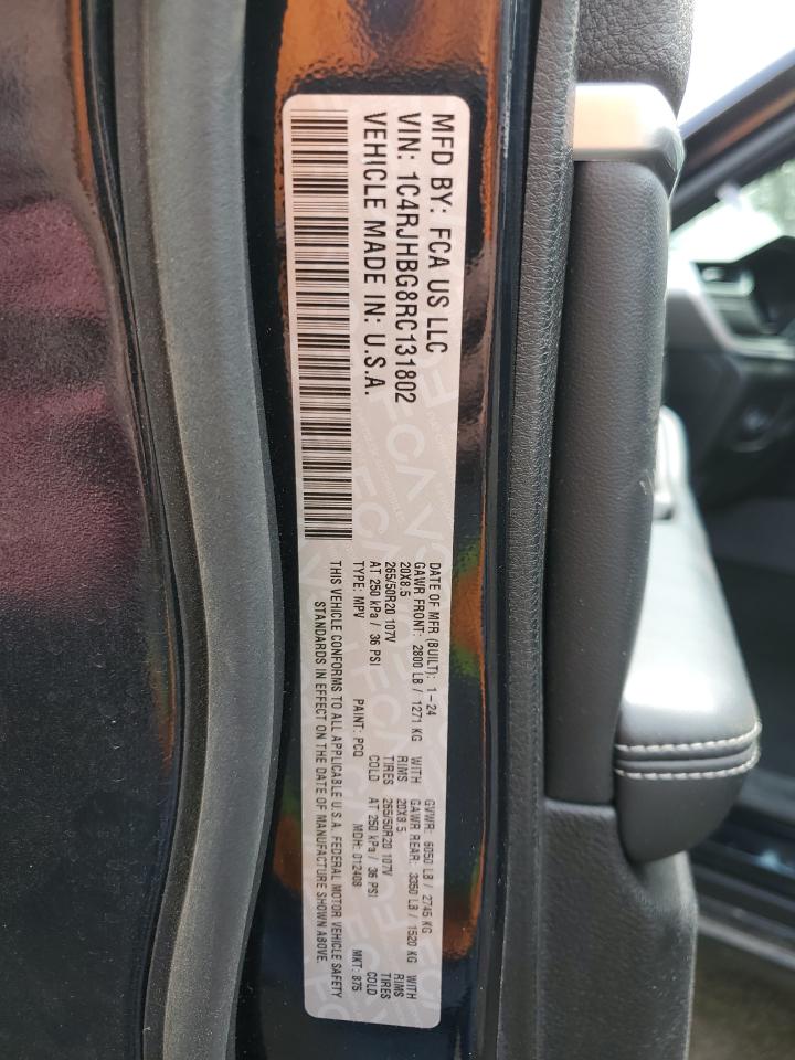 2024 JEEP GRAND CHEROKEE LIMITED VIN:1C4RJHBG8RC131802