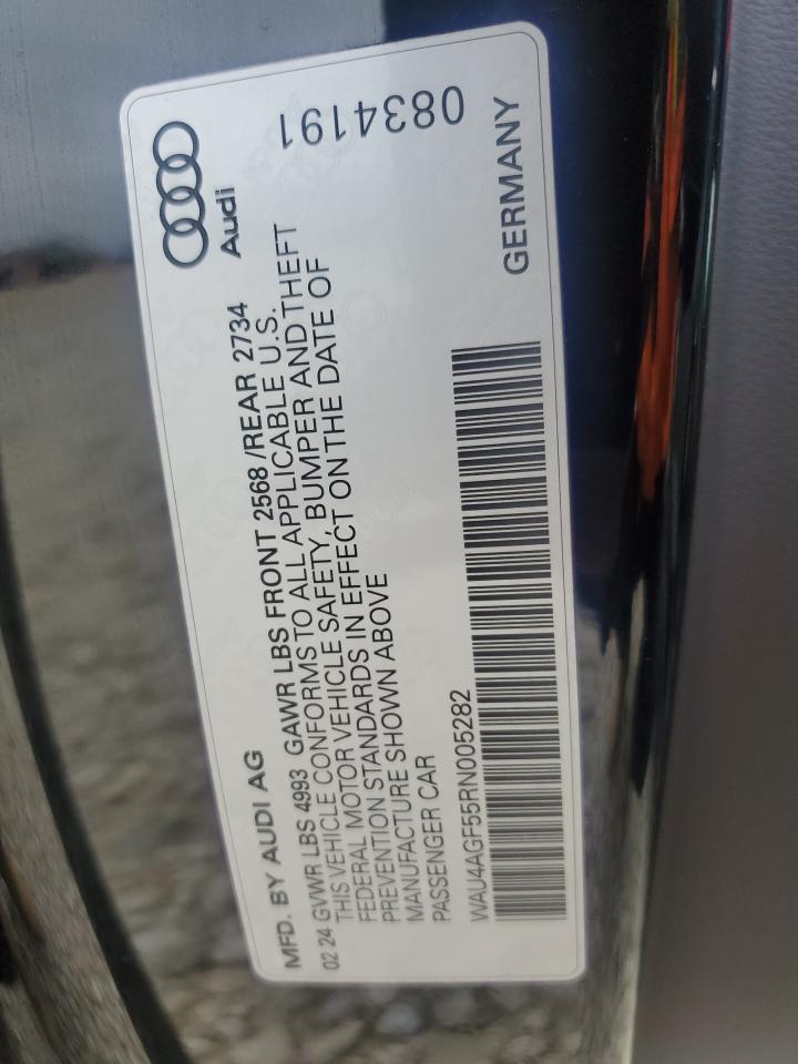 2024 AUDI A5 PREMIUM PLUS 45 VIN:WAU4AGF55RN005282