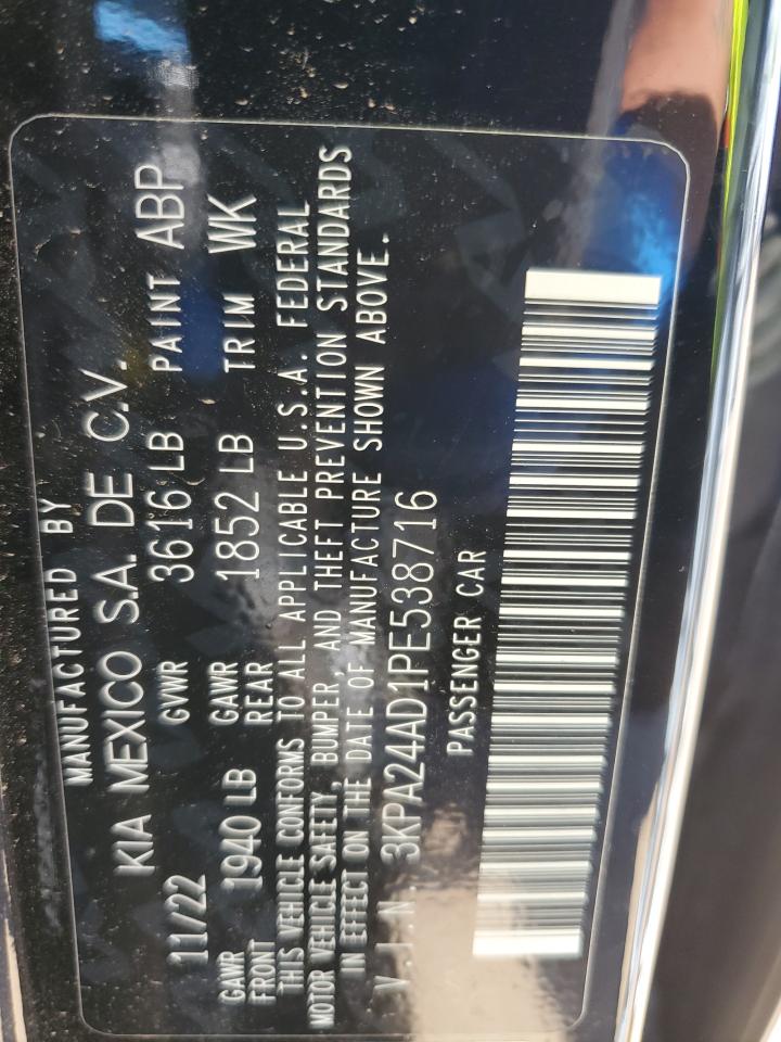 2023 KIA RIO LX VIN:3KPA24AD1PE538716
