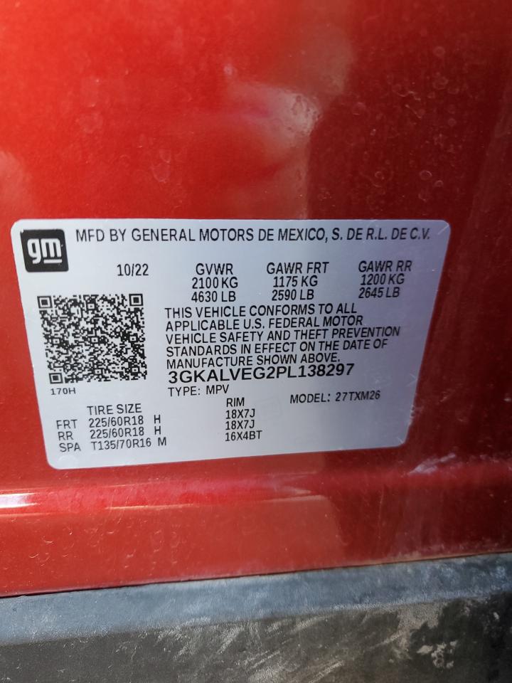 2023 GMC TERRAIN SLT VIN:3GKALVEG2PL138297