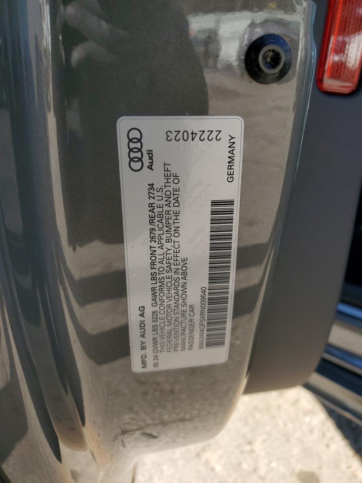 2024 AUDI S5 PREMIUM PLUS VIN:WAUW4GF5XRN009540