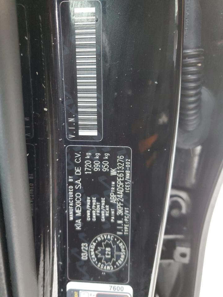 2023 KIA FORTE LX VIN:3KPF24AD5PE613276