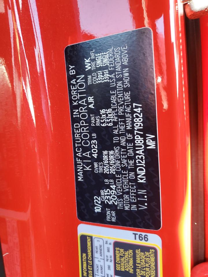 2023 KIA SOUL LX VIN:KNDJ23AU8P7198247