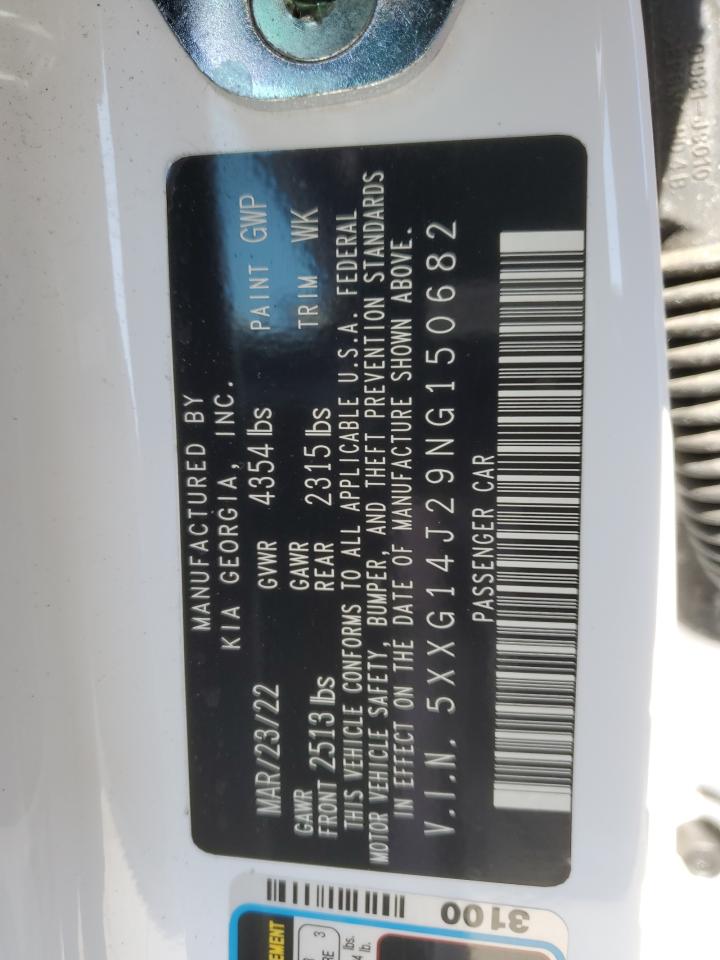 2022 KIA K5 LXS VIN:5XXG14J29NG150682