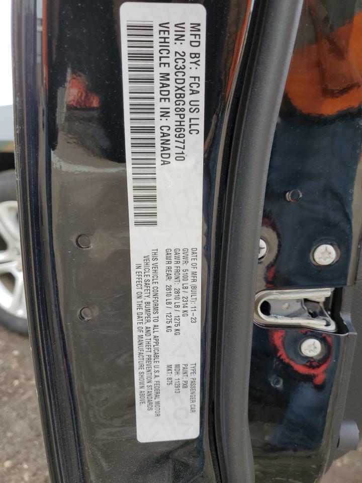 2023 DODGE CHARGER SXT VIN:2C3CDXBG8PH697710