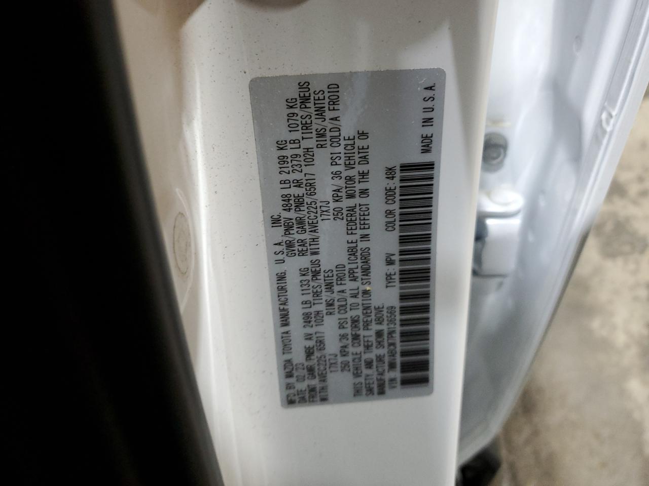 2023 MAZDA CX-50 PREFERRED PLUS VIN:7MMVABCM7PN136569