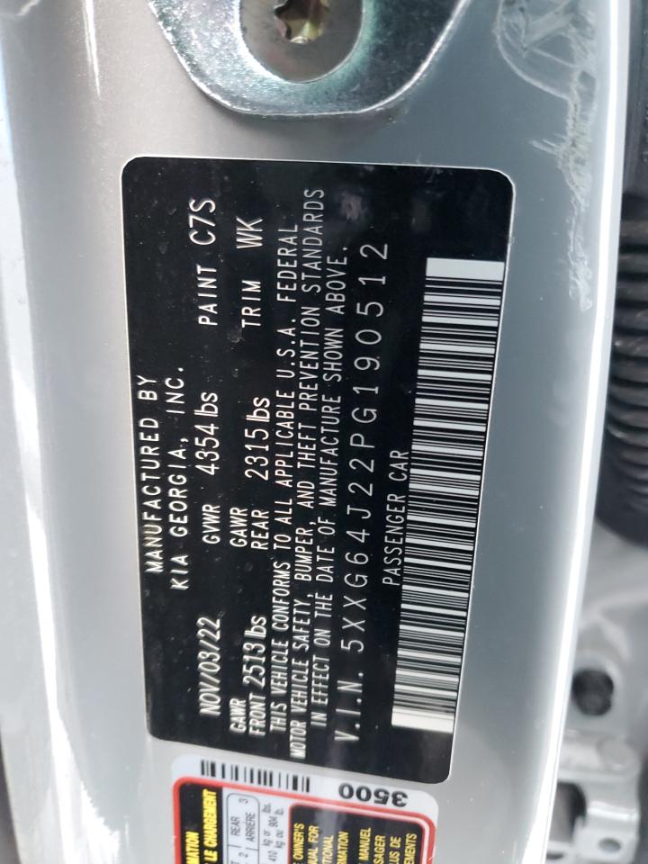 2023 KIA K5 GT LINE VIN:5XXG64J22PG190512
