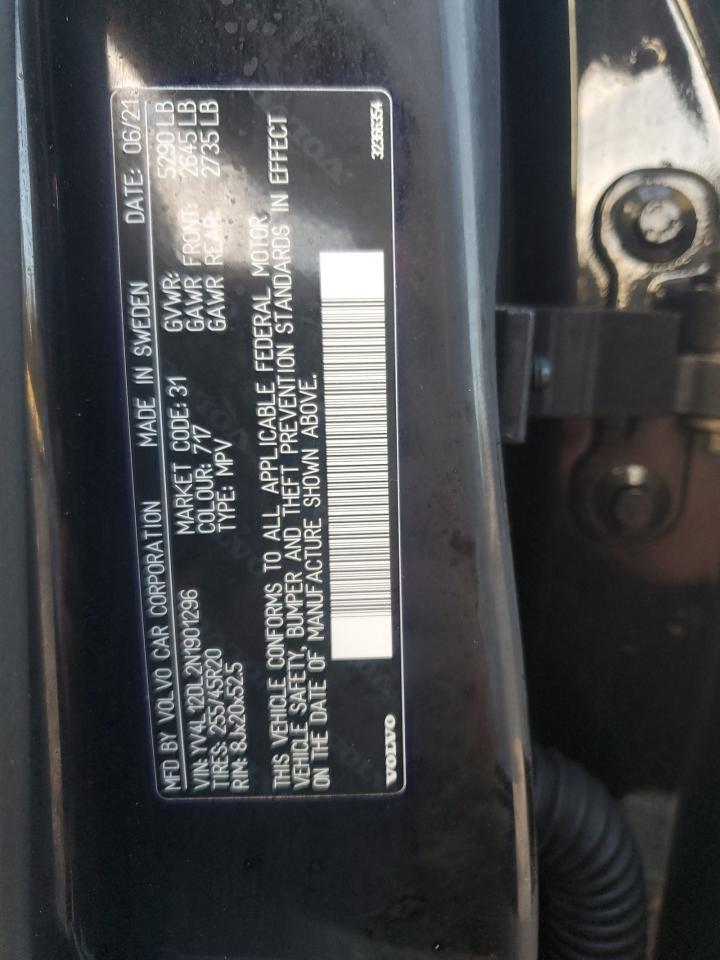 2022 VOLVO XC60 B5 INSCRIPTION VIN:YV4L12DL2N1901296