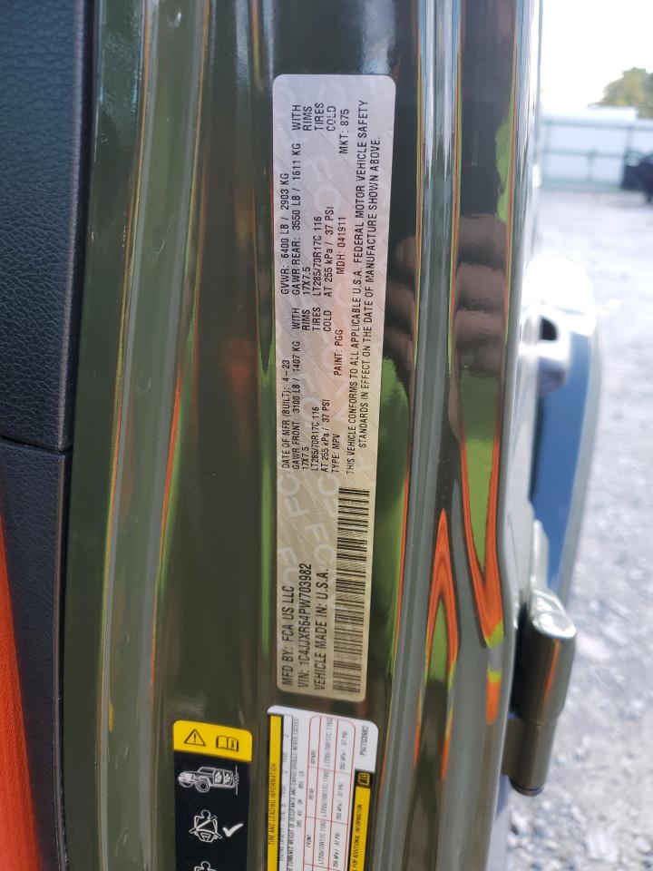 2023 JEEP WRANGLER RUBICON 4XE VIN:1C4JJXR64PW703982