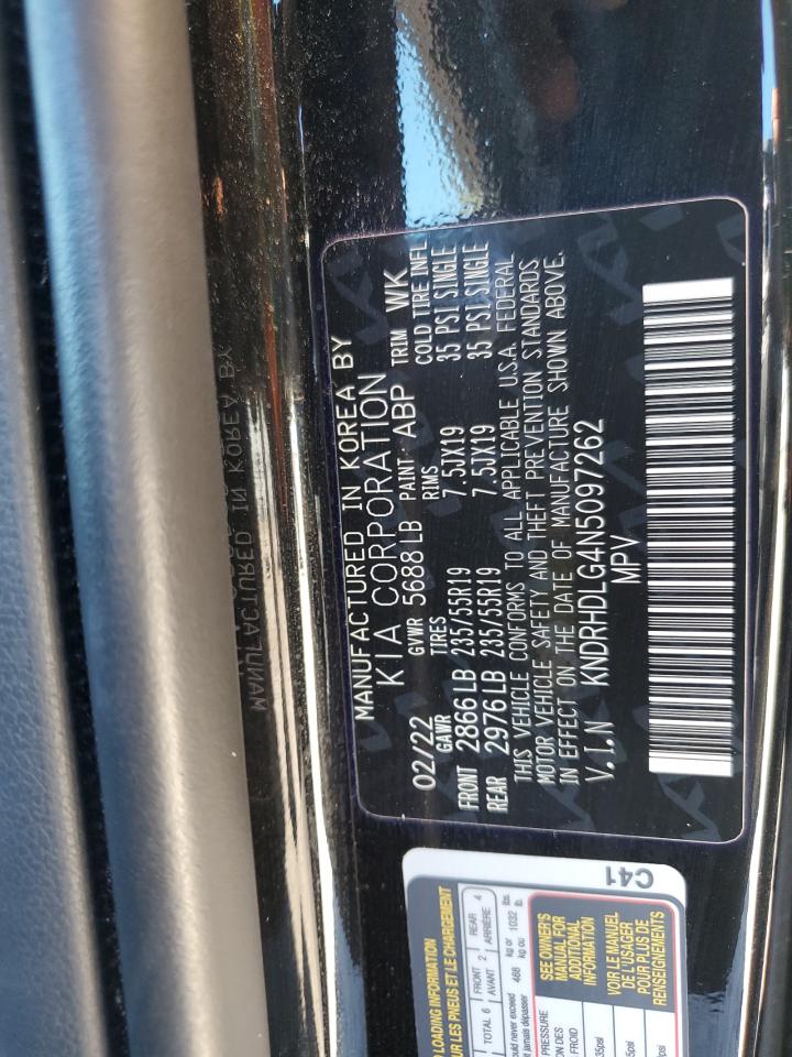 2022 KIA SORENTO EX VIN:KNDRHDLG4N5097262