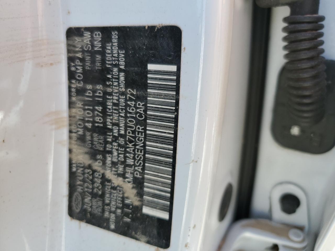 2023 HYUNDAI ELANTRA N VIN:KMHLW4AK7PU016472