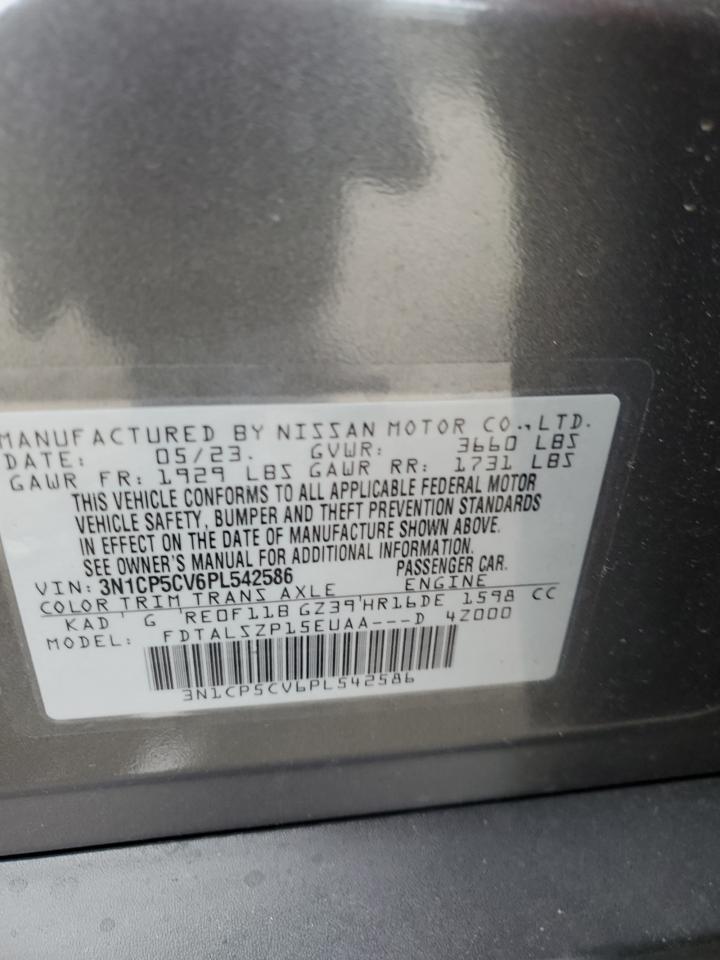 2023 NISSAN KICKS SV VIN:3N1CP5CV6PL542586